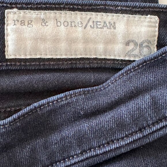 Rag & Bone Women's Coal Cigarette Skinny Jeans Size 26 Button Fly Cotton Denim - Picture 5 of 15